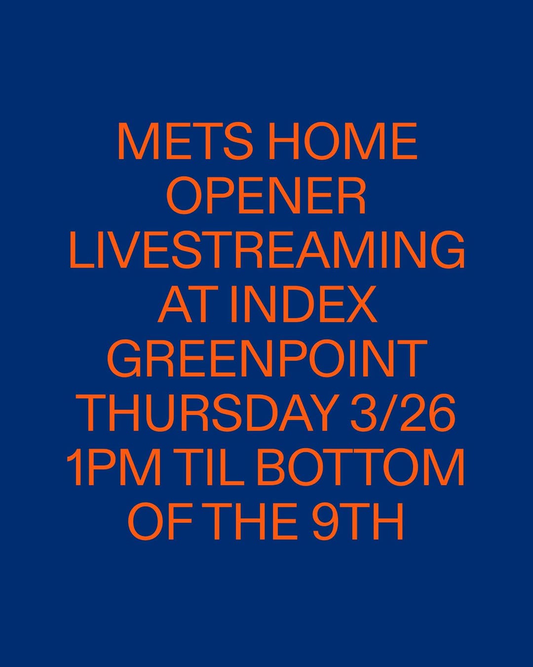 Image for Mets Home Opener Livestreaming
