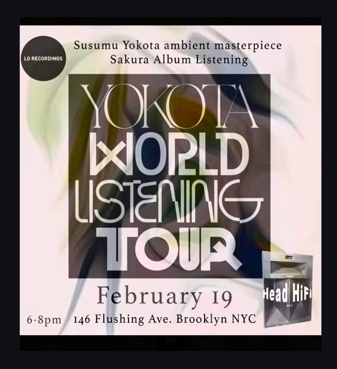 Image for Susumu Yokota ambient masterpiece Sakura Album Listening (Yokota World Listening Tour)