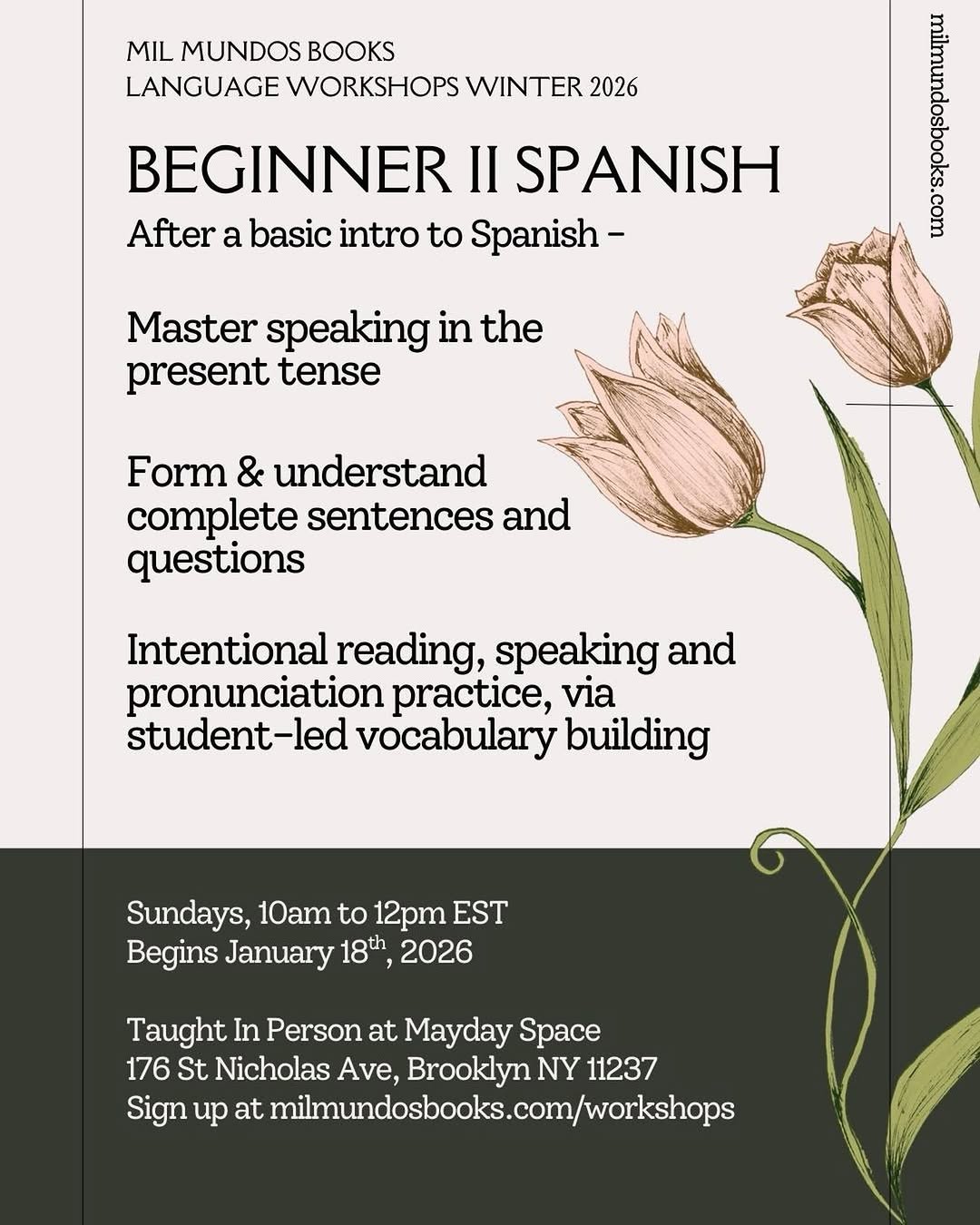 Image for Beginner II Spanish Language Workshop