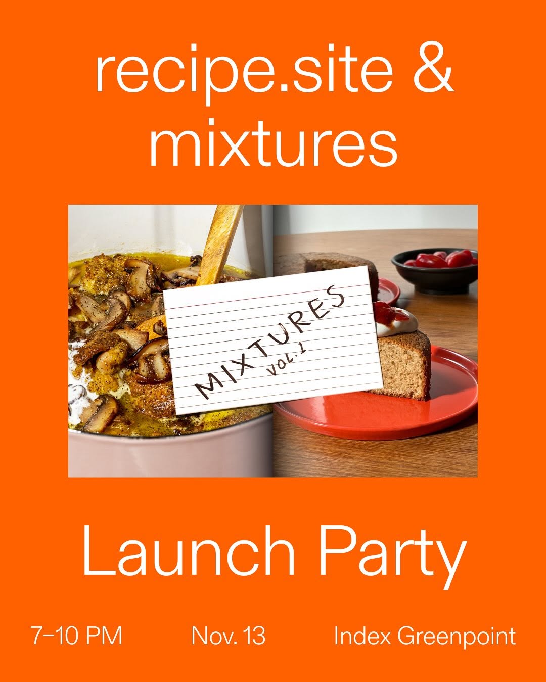 Image for Recipe.site & Mixtures Launch Party
