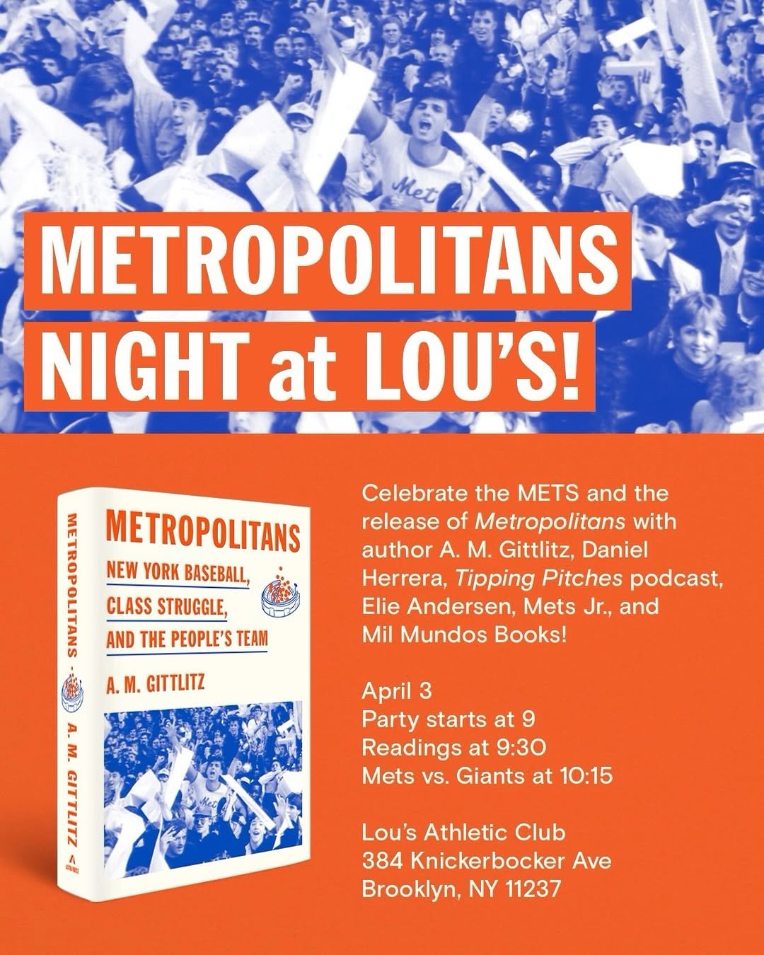 Image for Metropolitans Night at Lou's!